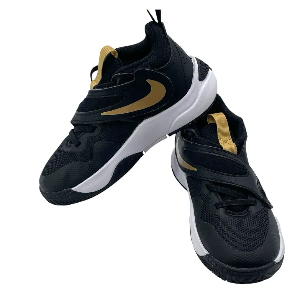 Nike Youth Size 12C Sneaker Three Quarters Tall Black/Metallic/Gold DV8994-004